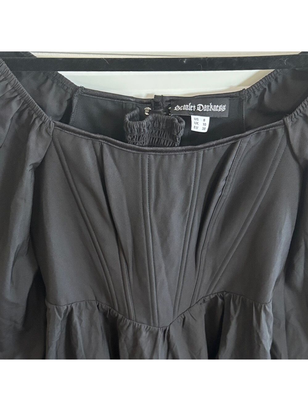Elegant Black Long Sleeve Dress - Picture 5 of 6